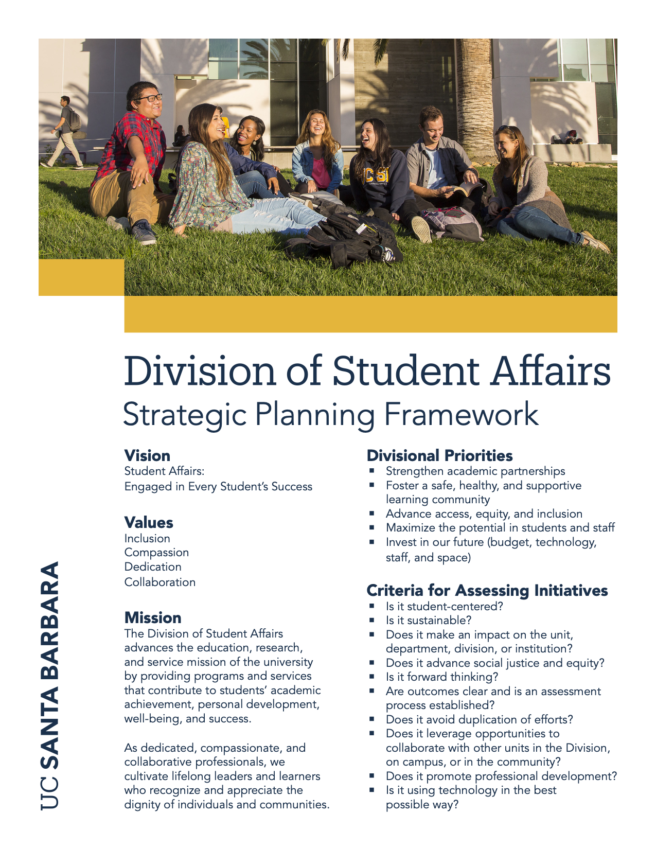 Student Affairs Strategic Plan Framework
