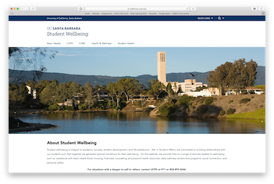 Image of Student Wellbeing website